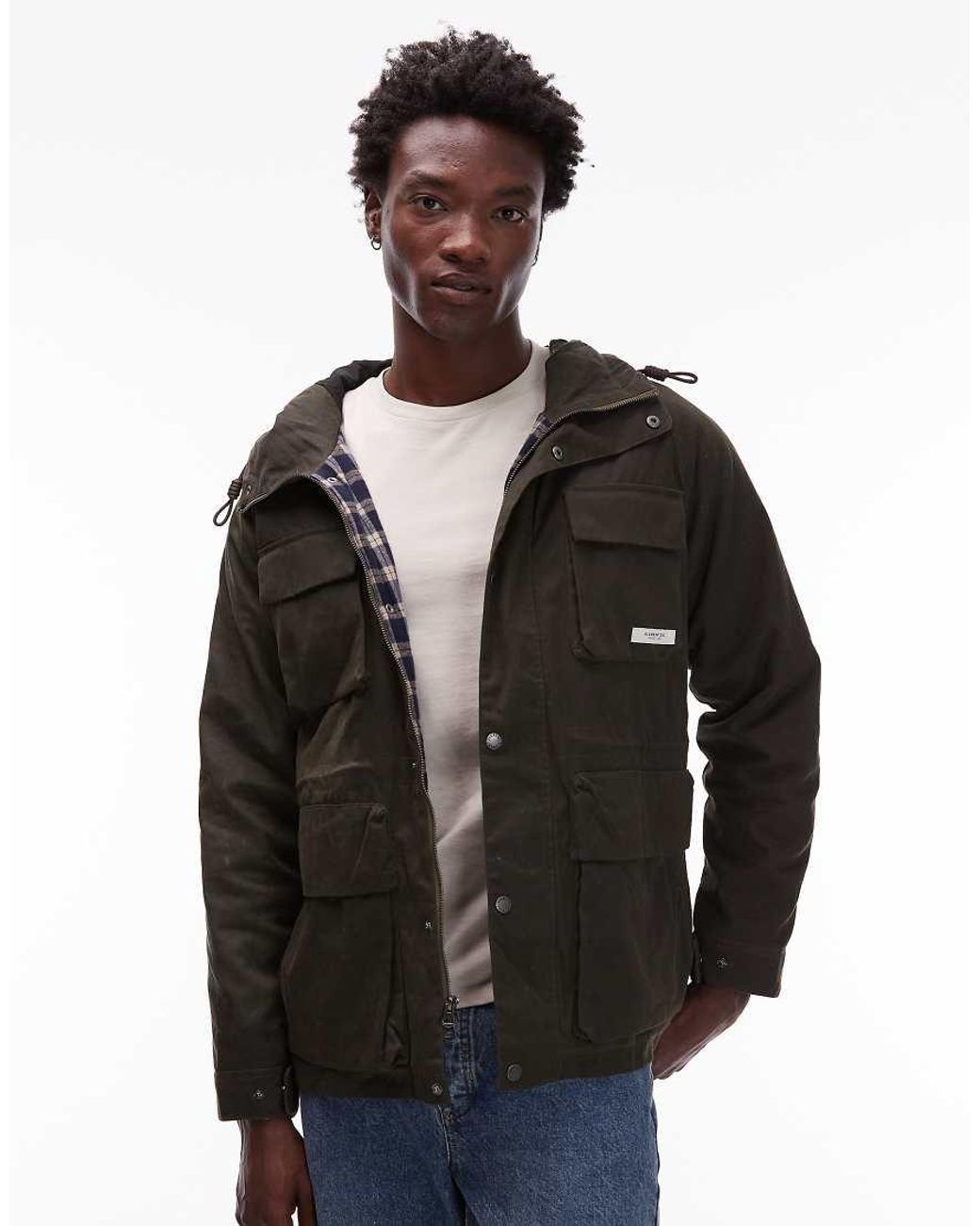Element Black Field Waxed Parka for men
