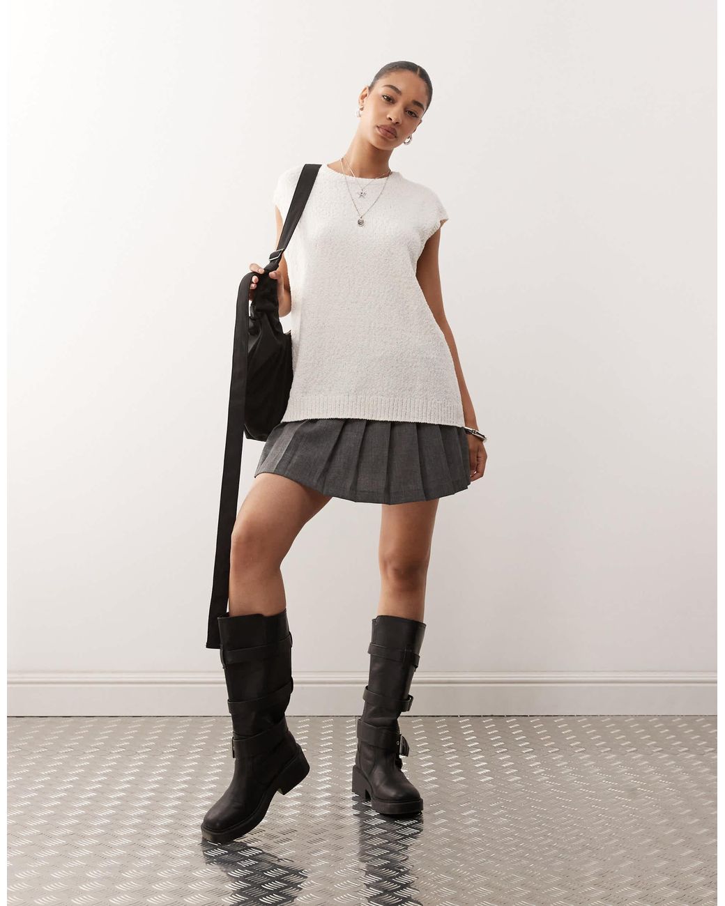 Rahtech Weekday Weekday Knitted Vest in White | Lyst