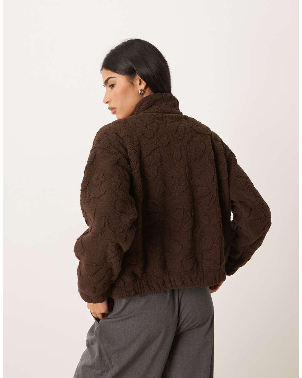 Hollister Brown Gilly Hicks Full-zip Teddy Sweater