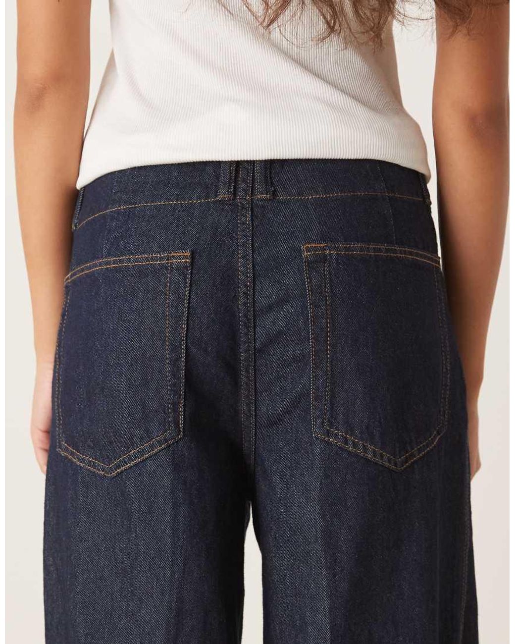 Mango Blue Denim Look Tailored Trouser Co-ord