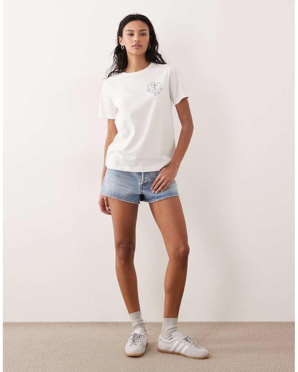 Gant White Small Vintage Logo Fitted T-shirt