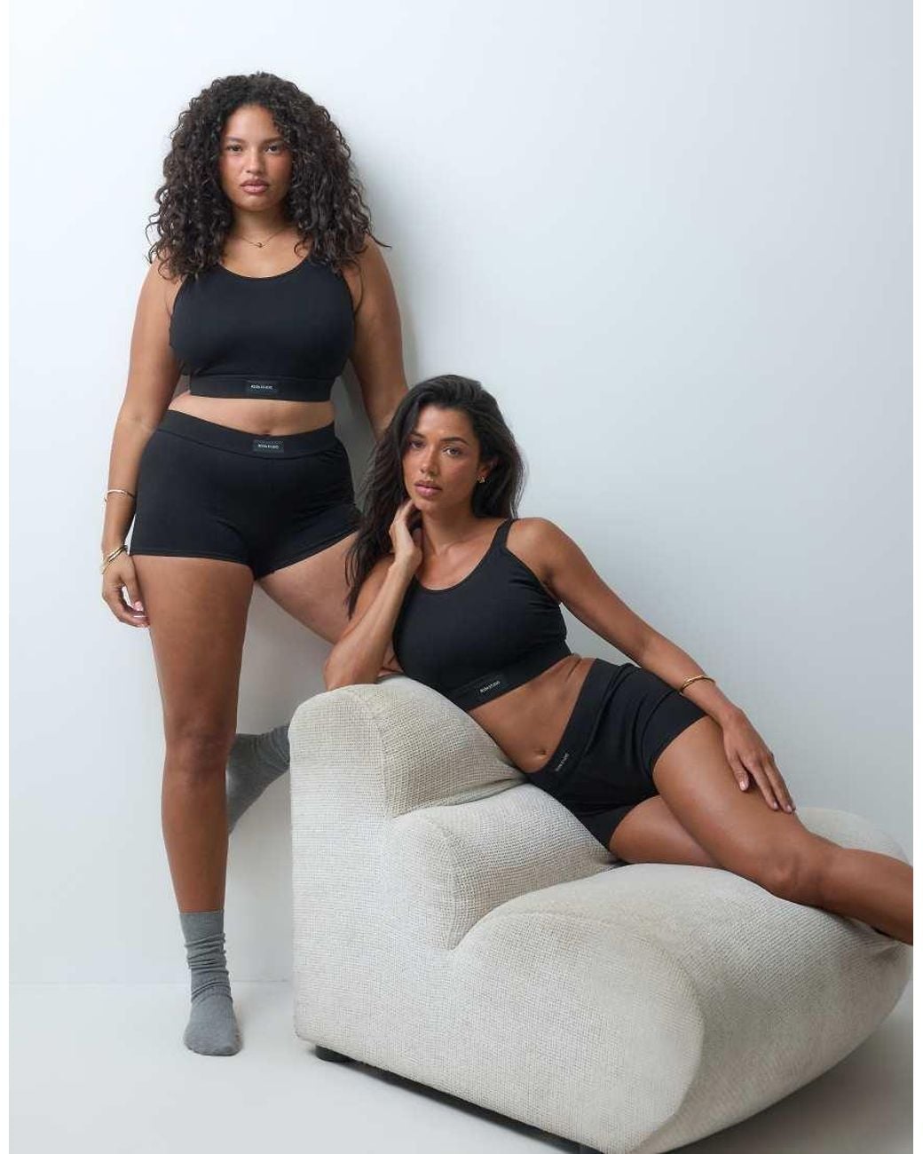 RIEN STUDIO Gray Fuller Bust Conna Bralette Top