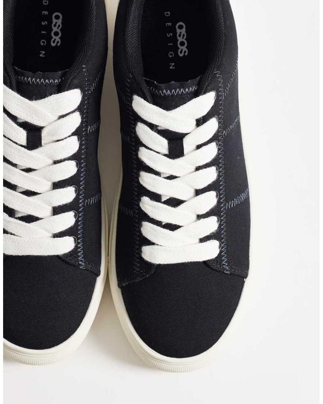 Sneakers Stringate di ASOS in Black da Uomo