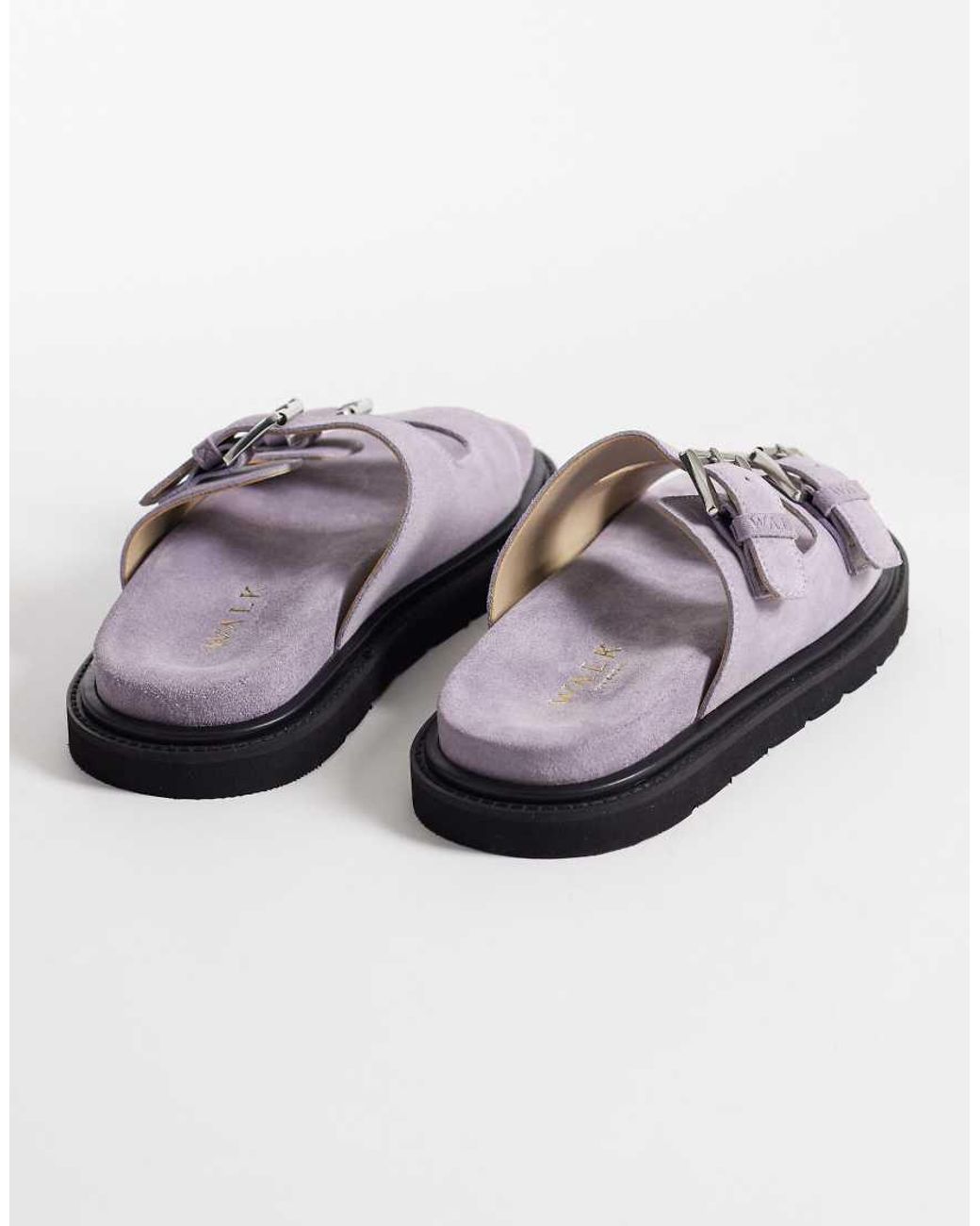 Walk London Purple Budapest Double Strap Sandal
