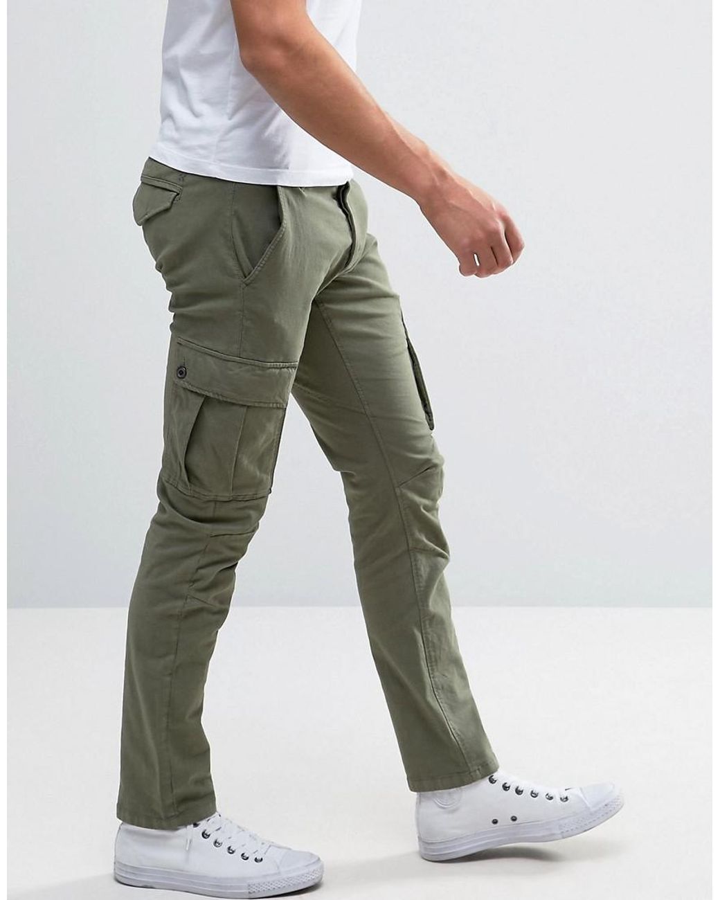 SELECTED Slim Fit Cargo Pant in Green for Men Lyst