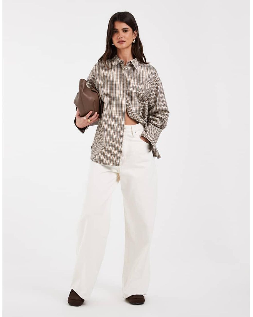 JJXX Brown Poplin Shirt