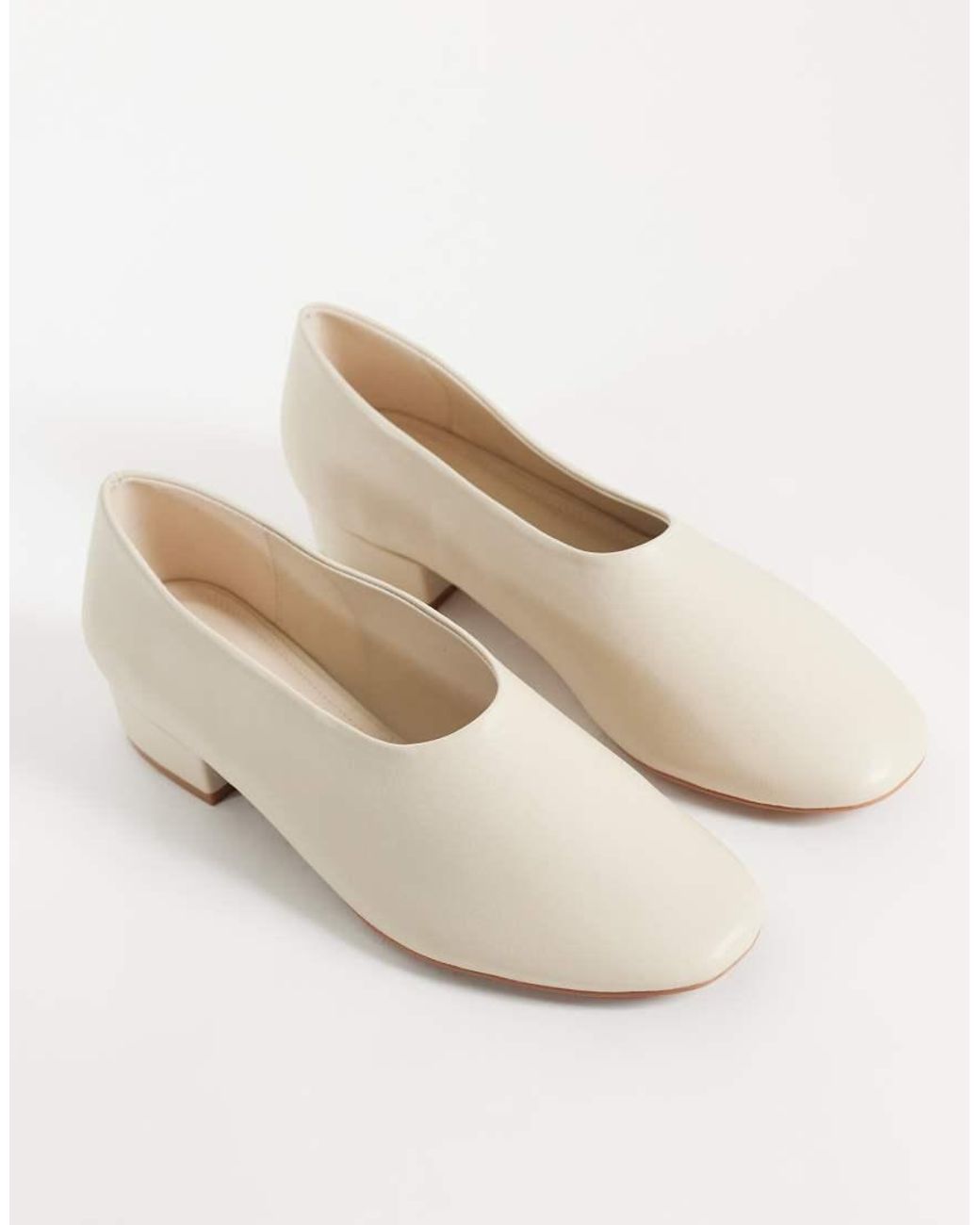 Glamorous Natural Heeled Slipper Shoes
