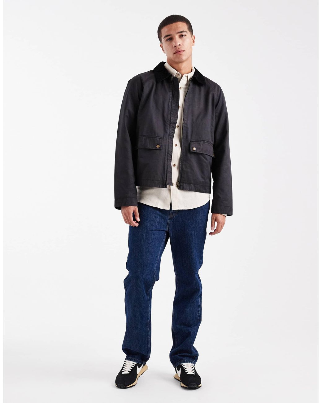 Jack & Jones Black Wax Jacket for men