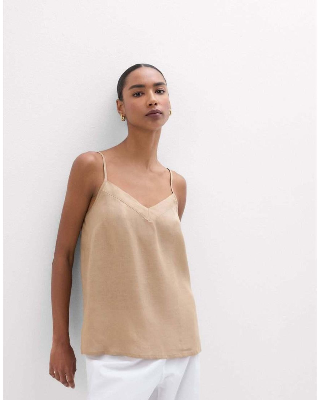 Intimissimi Pink The Pure Linen Plain-Weave Linen Top