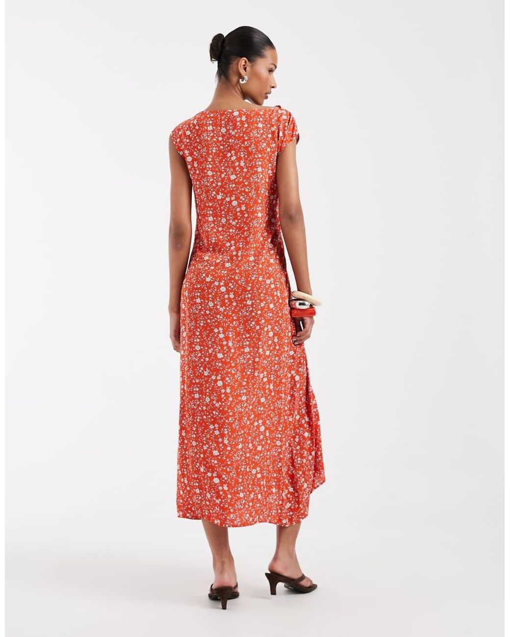 & Other Stories White Jersey Maxi Dress With Ruche Detail