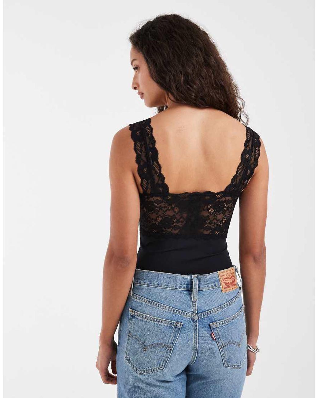 Body De Encaje De Vero Moda de color Blue