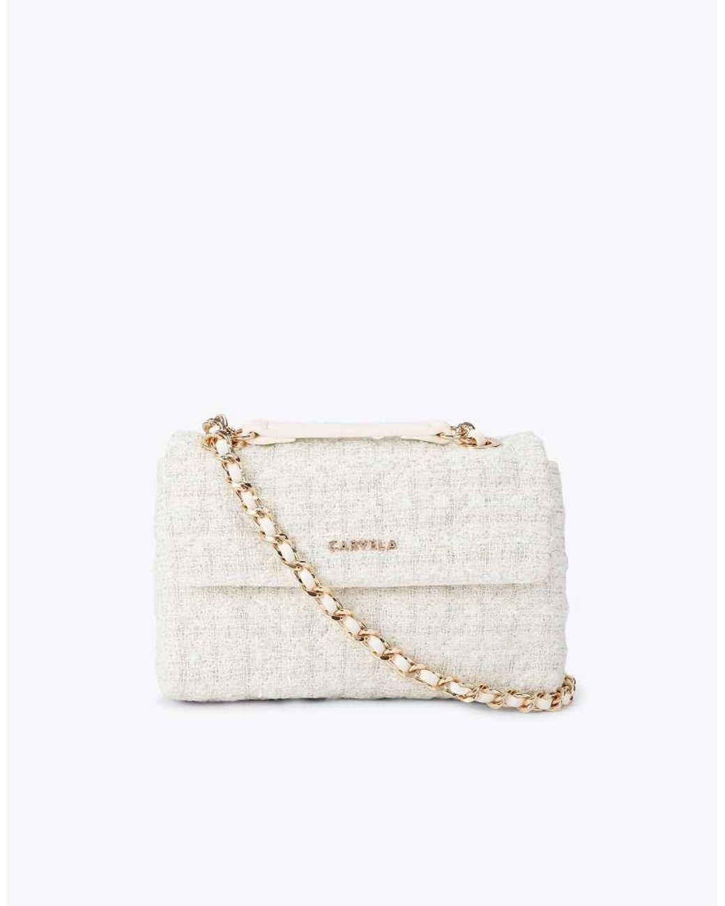 Carvela Kurt Geiger White Rosa Chain Shoulder Bag