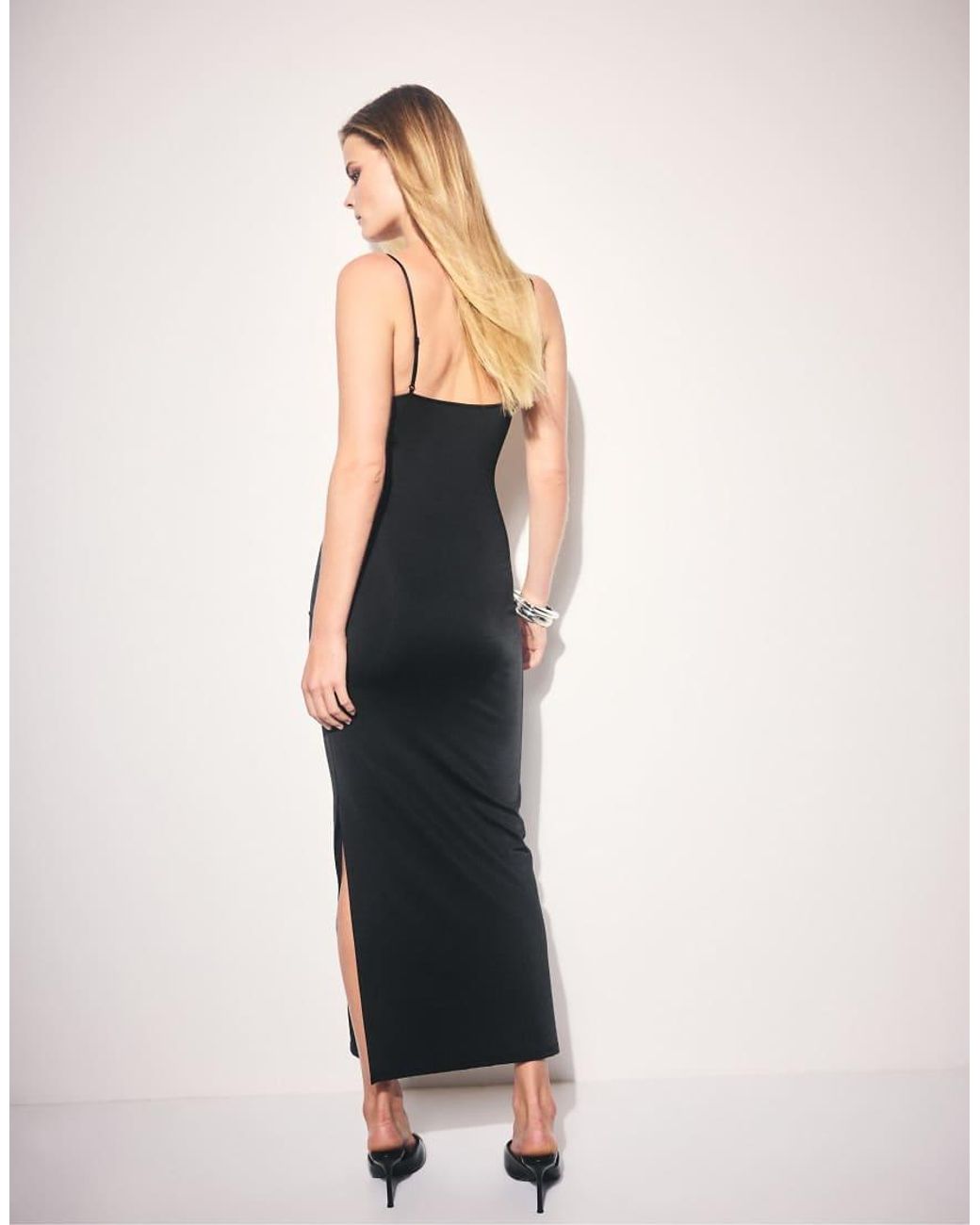 Stradivarius Black Shapewear Fitted Dress