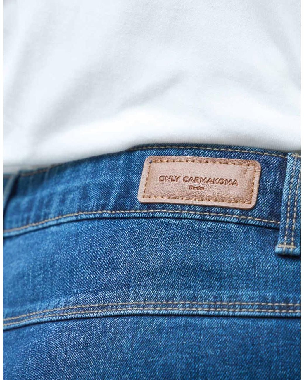 ONLY Blue High Rise Barrel Jeans