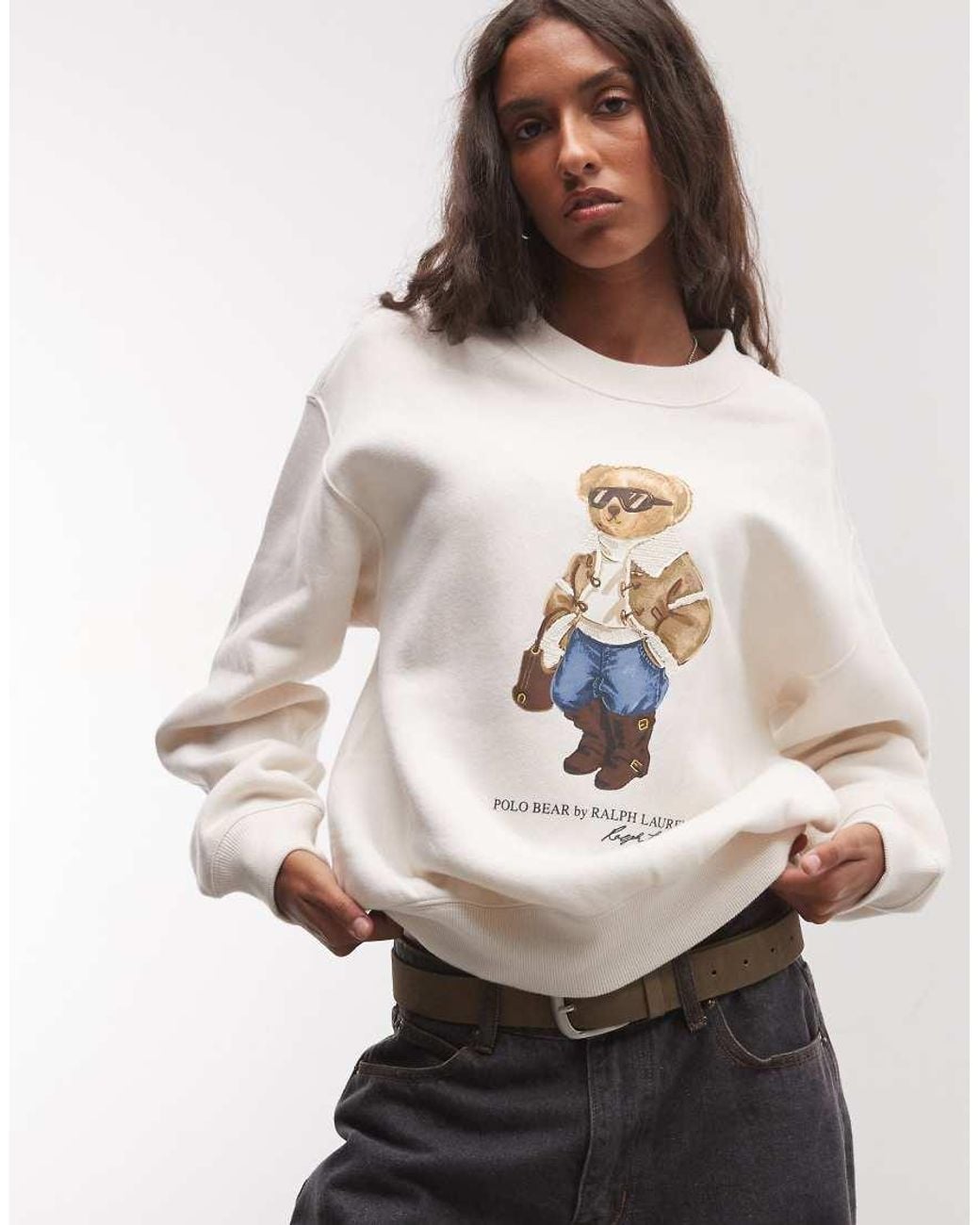 Polo Ralph Lauren Gray Bear Print Sweatshirt