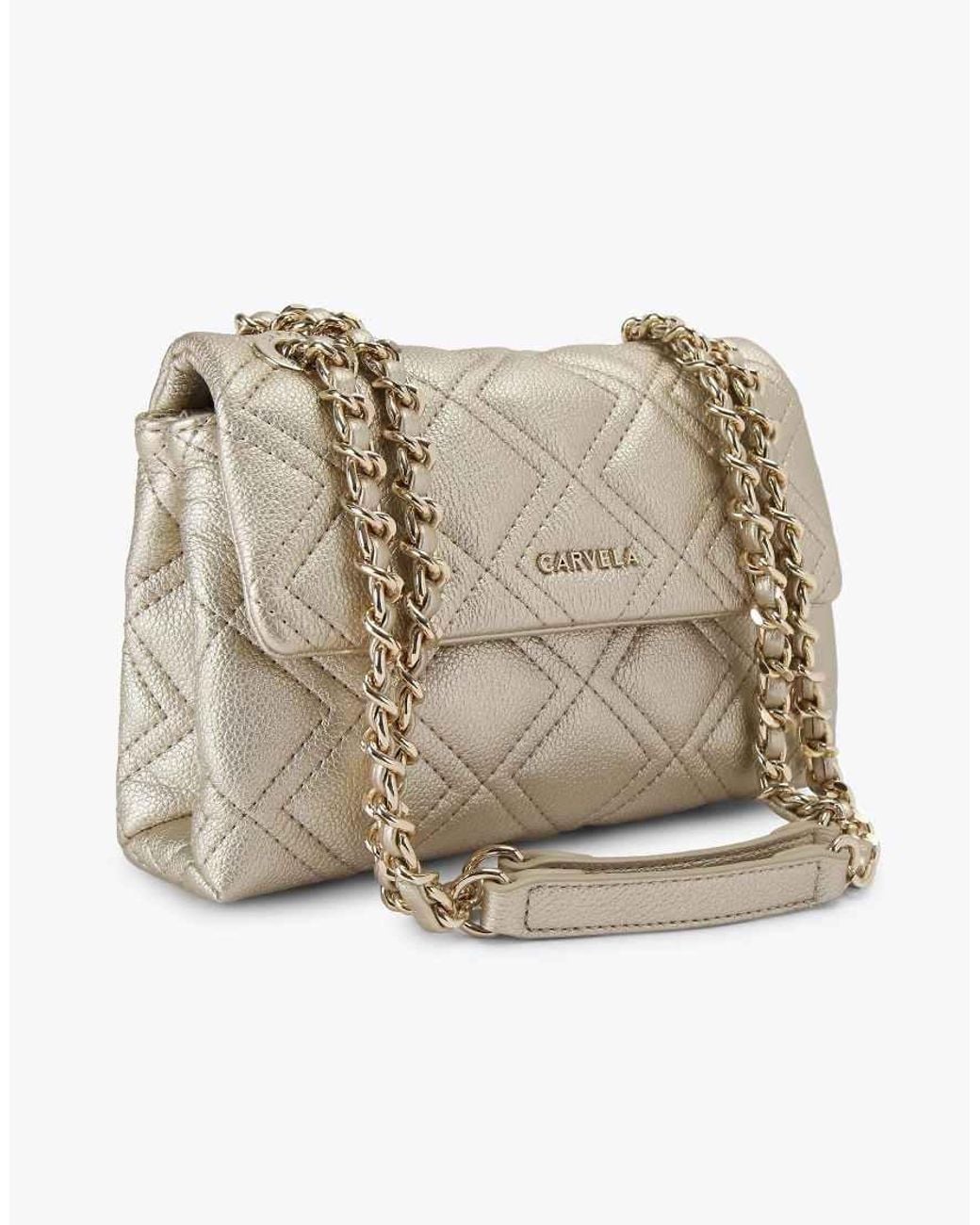 Carvela Kurt Geiger White Rosa Chain Shoulder Bag