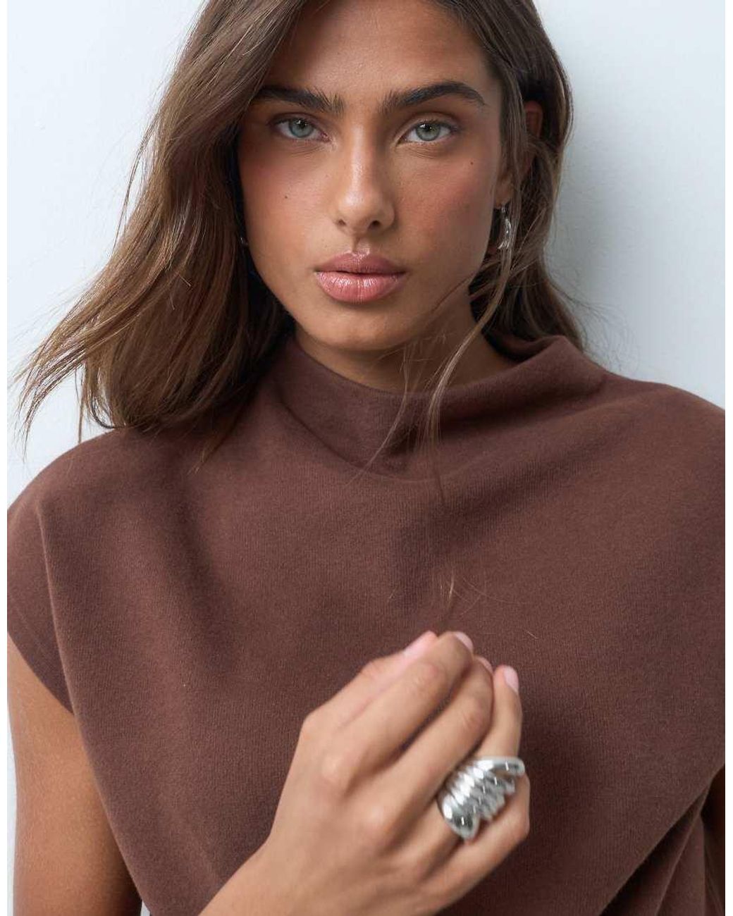 ASOS Brown Supersoft Boxy Crop Top