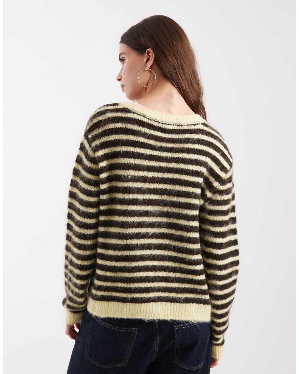 Object Multicolor Hairy Textured Knit Jumper