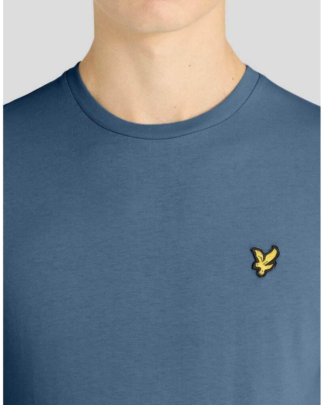 Lyle & Scott Blue Ss T-Shirts Plain T-Shirt for men
