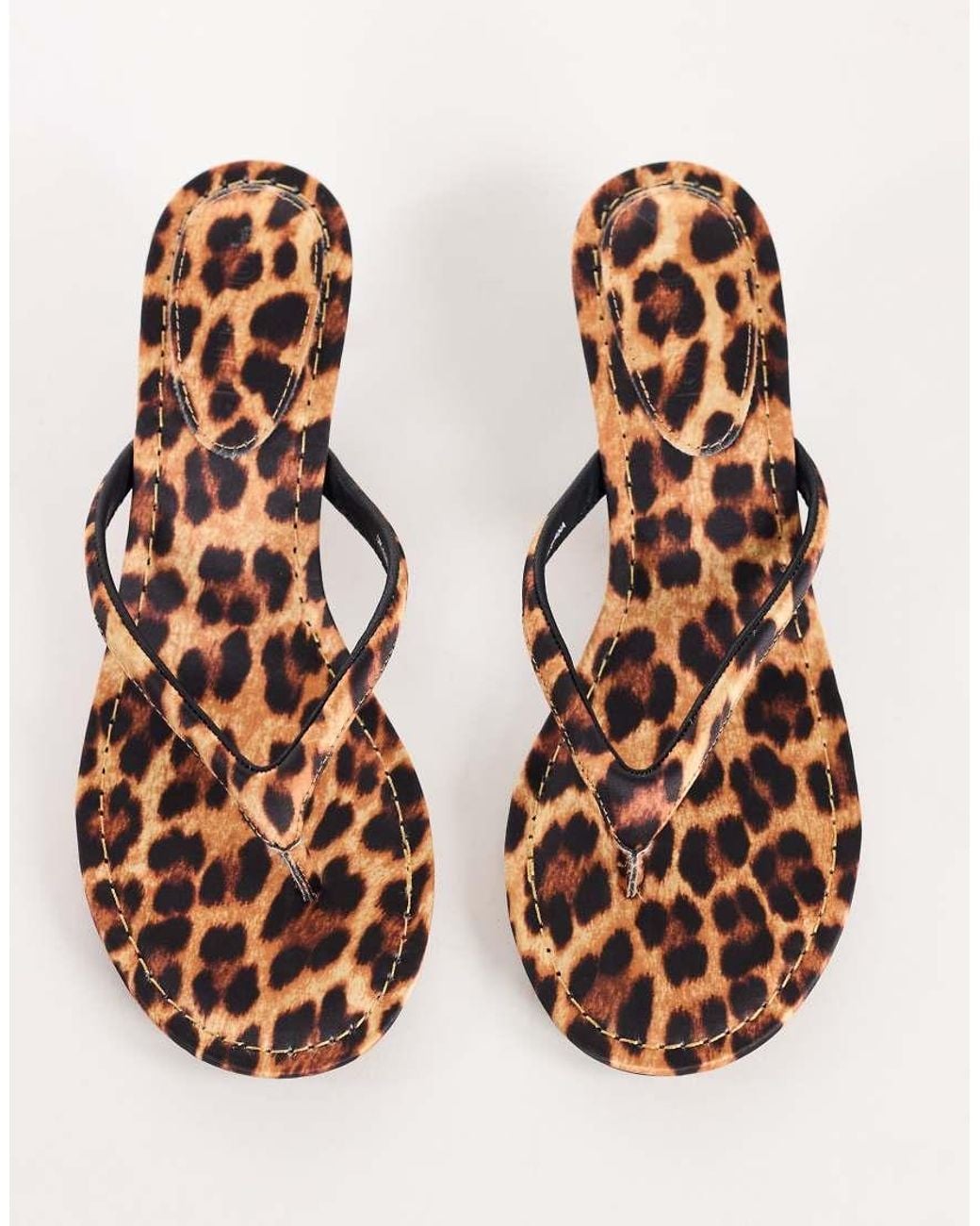 TOPSHOP Multicolor Axel Toe Thong Mid Heel Sandal
