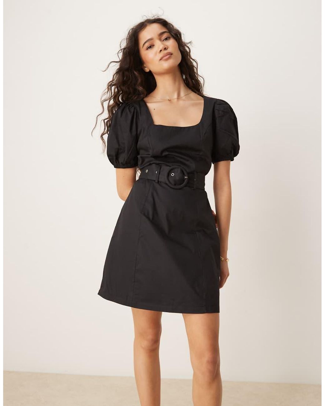 Glamorous Black Square Neck Mini Dress