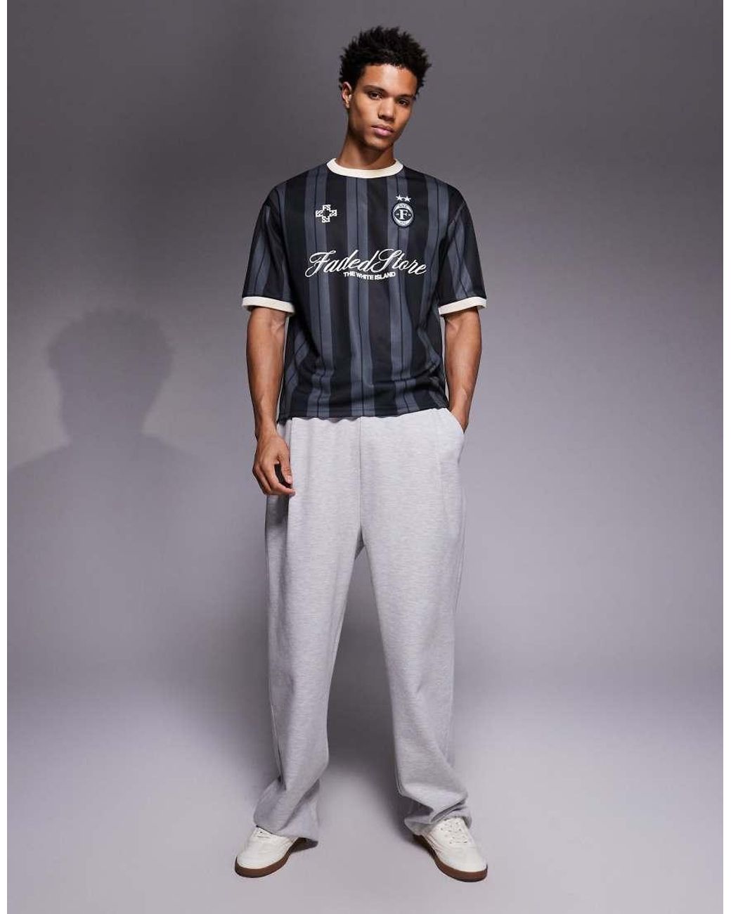 Faded Store Gray Striker Football Tee for men