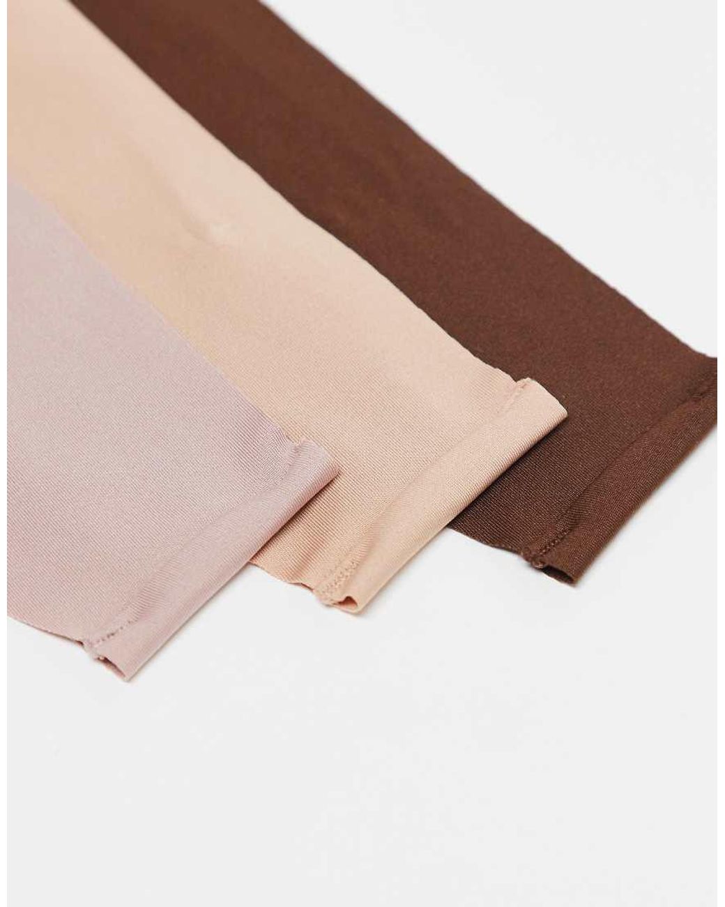 ASOS Brown Asos Design Curve 3 Pack No Vpl Thong