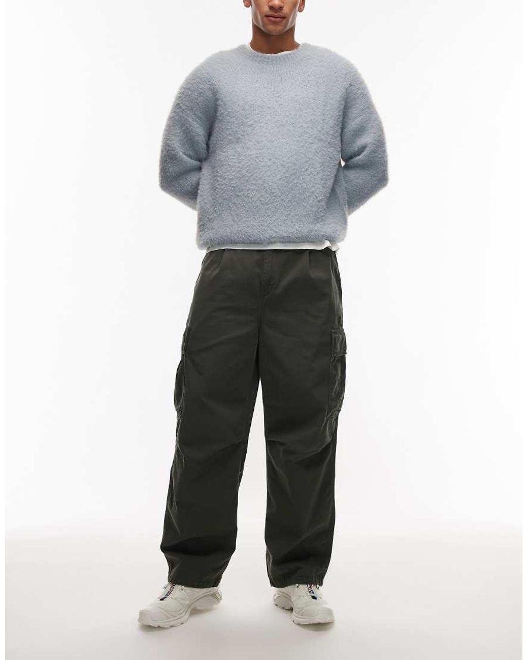 Carhartt Gray Cole Baggy Cargo Trousers for men