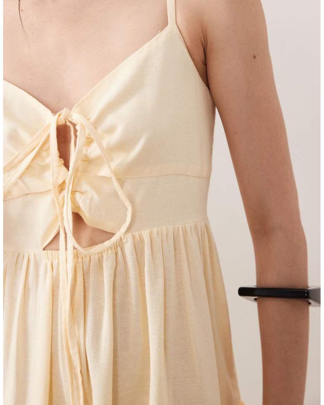 esmé studios Natural Tiered Maxi Beach Dress