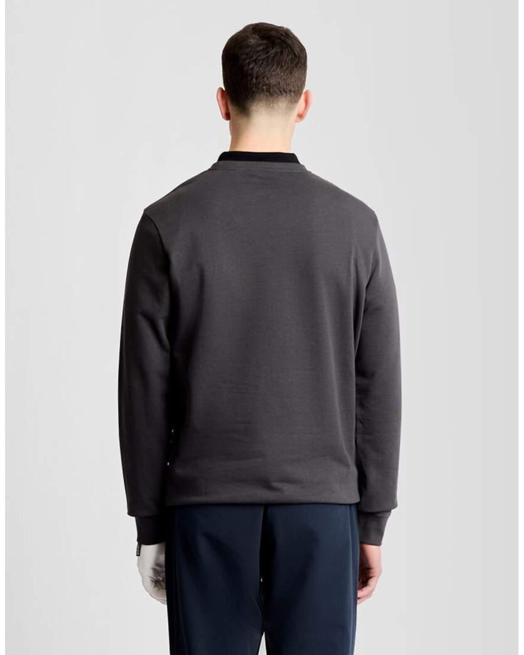 Lyle & Scott Gray Mid Layers Golf Crewneck Sweatshirt for men