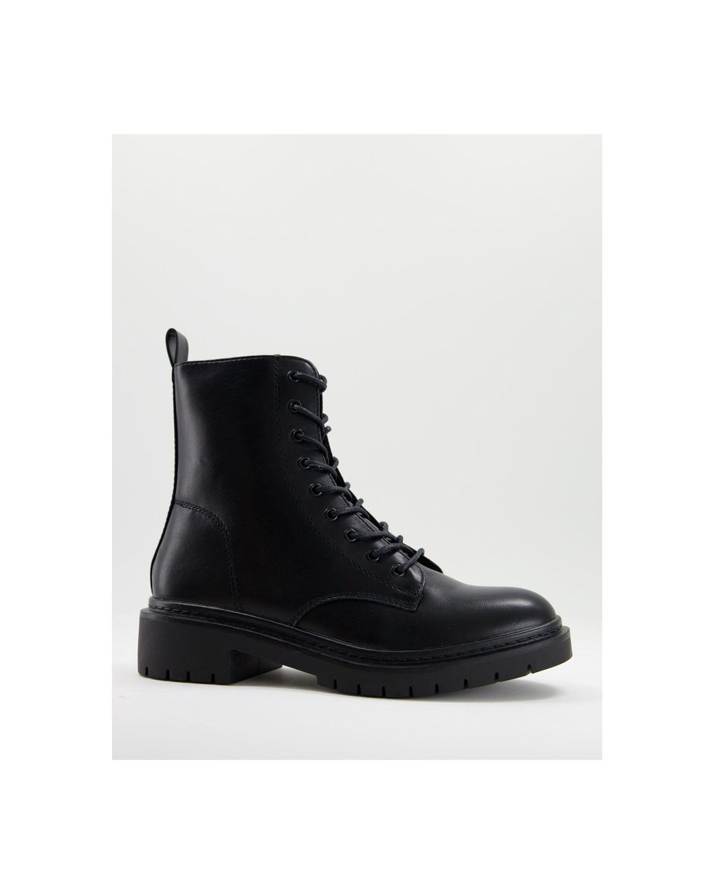 Botas negras planas con cordones andy Schuh de color Azul - Lyst