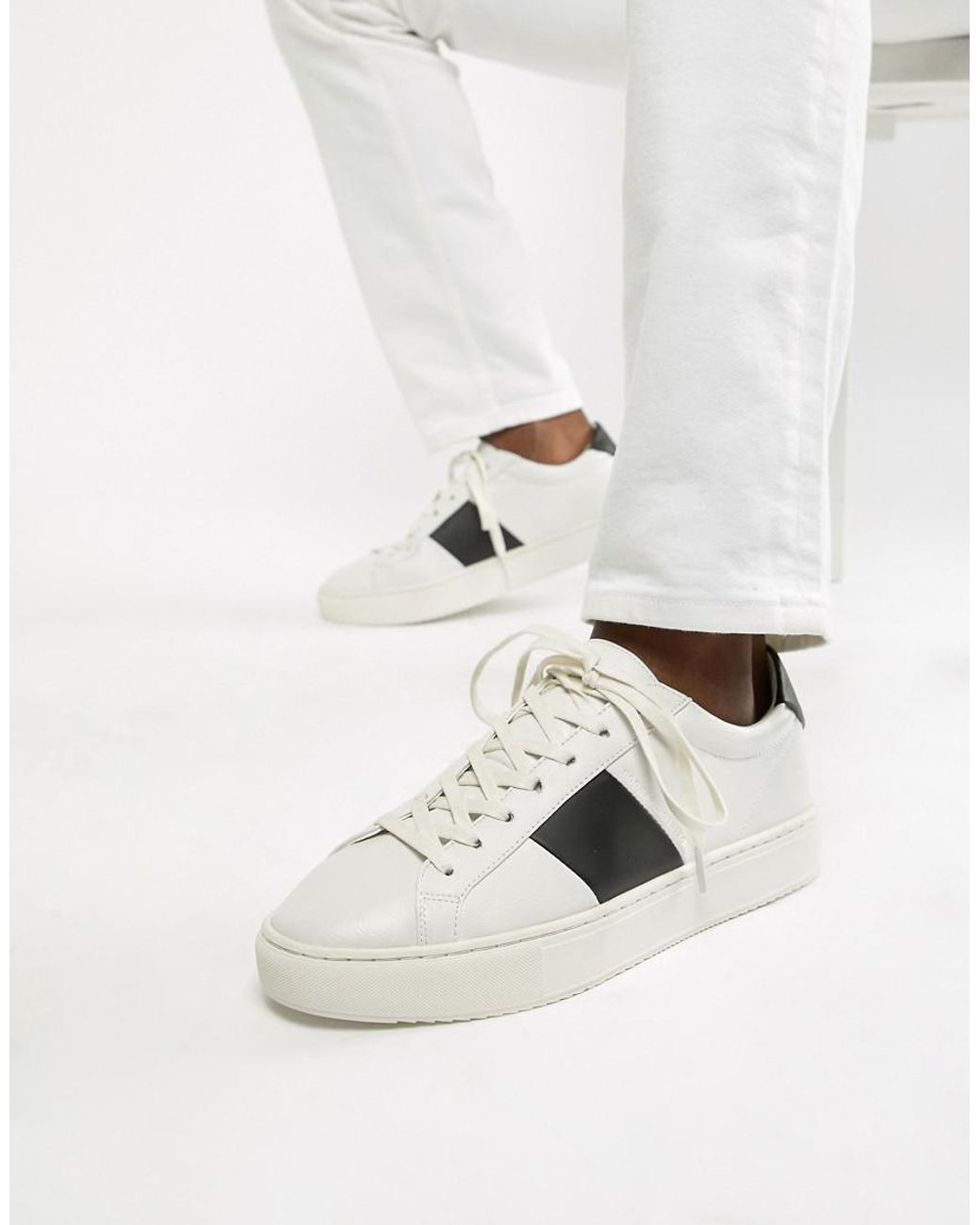 Good For Nothing Trainers In White With Black Stripe for Men | Lyst