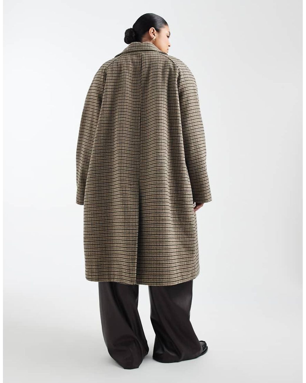 ASOS Multicolor Asos Design Curve Quilt Lined Mid Length Coat