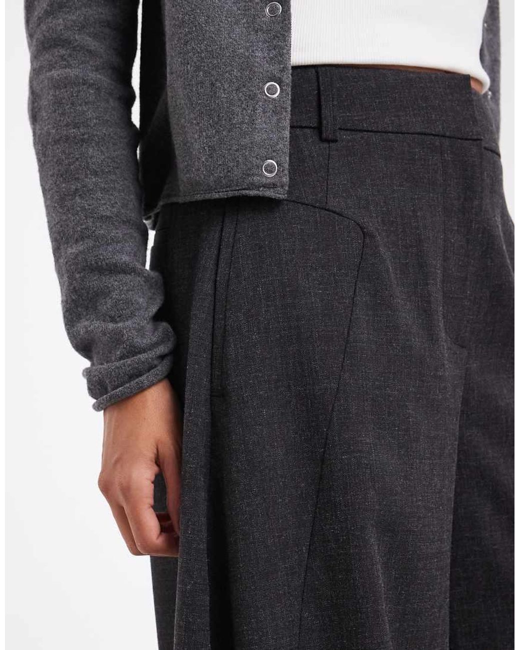 ASOS White Tailored Super Wide Wool Look Pants