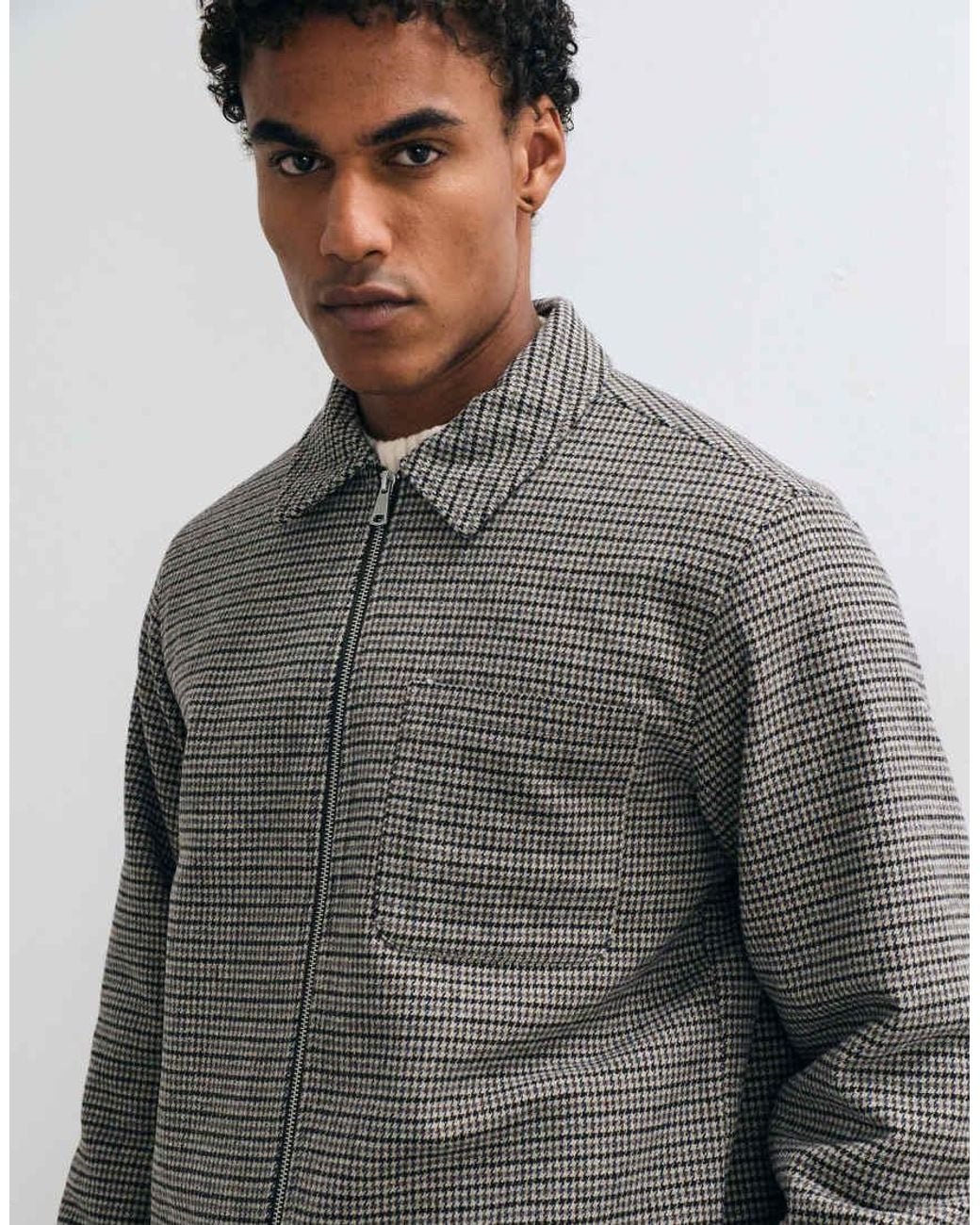 Jack & Jones Gray Double Zip Short Jacket for men
