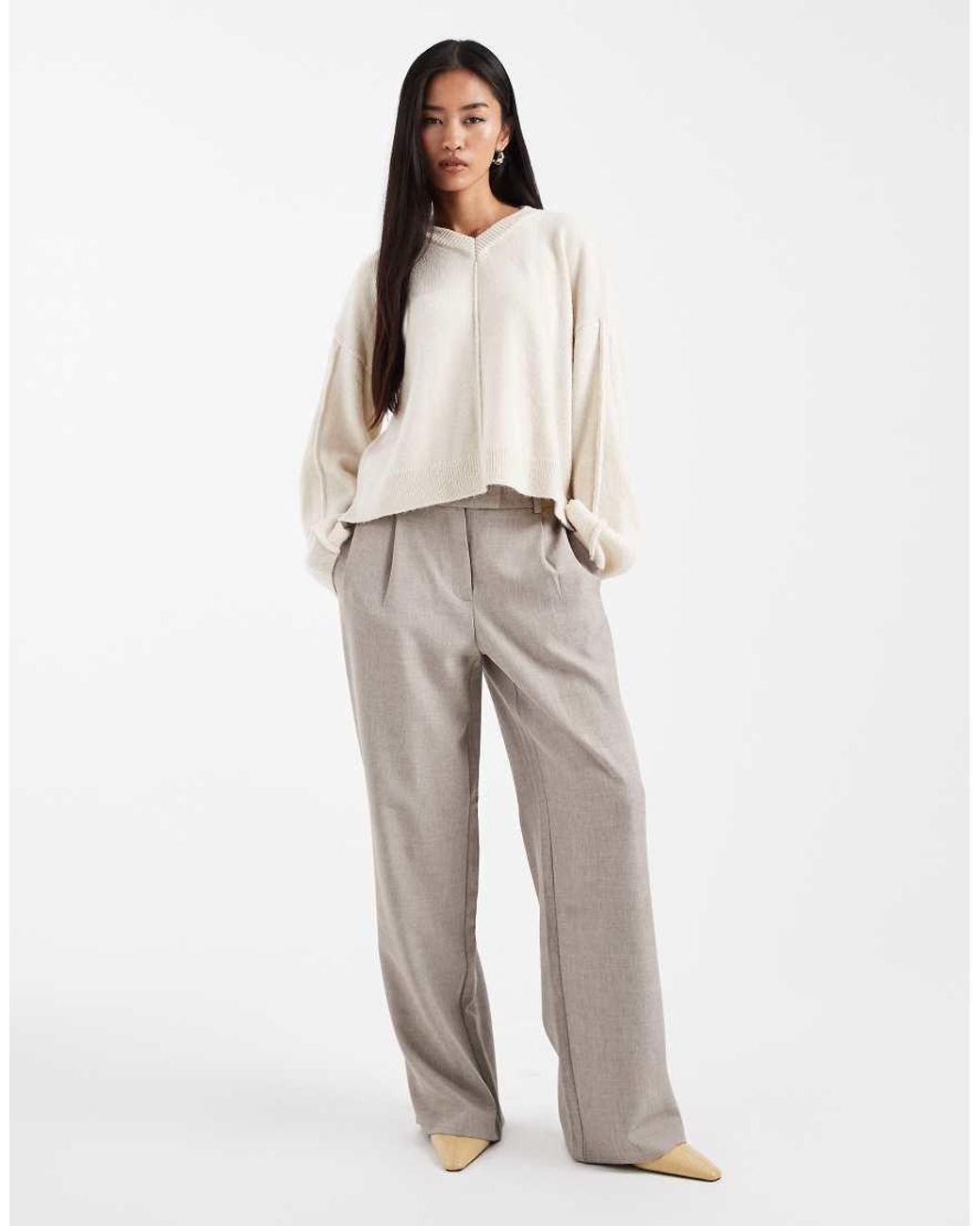 ASOS Natural High V Banana Sleeve Jumper