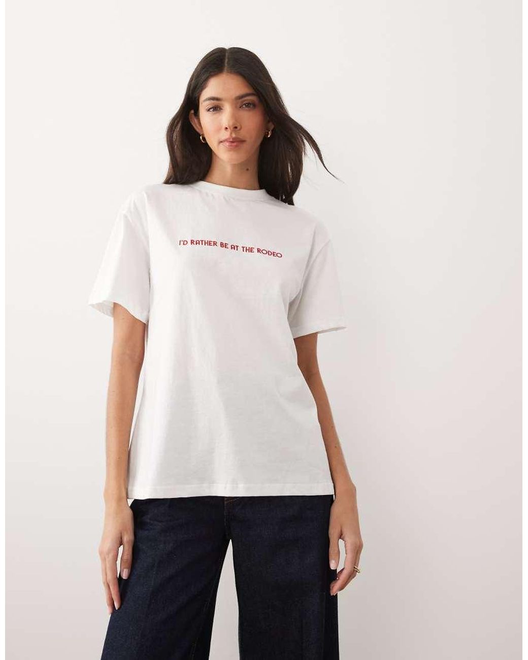 Never Fully Dressed Red Rodeo Print T-Shirt