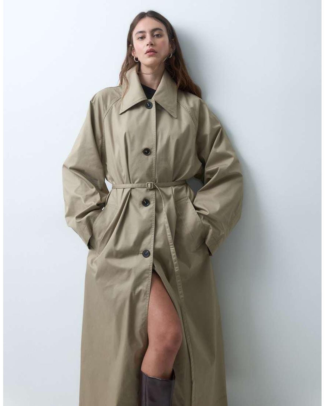 & Other Stories Multicolor Volume Trench Coat With Back Detail