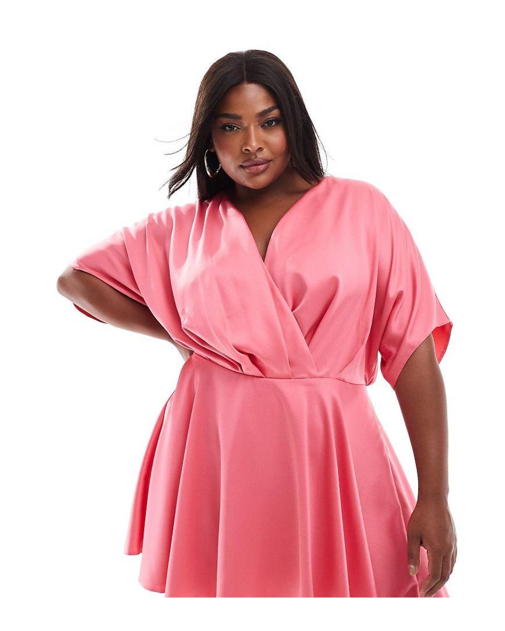 Pink batwing dress discount