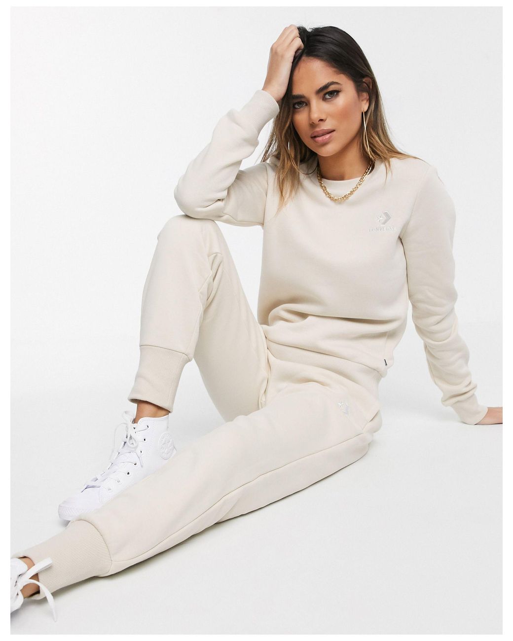 Converse Cotton Star Chevron Logo Cream 