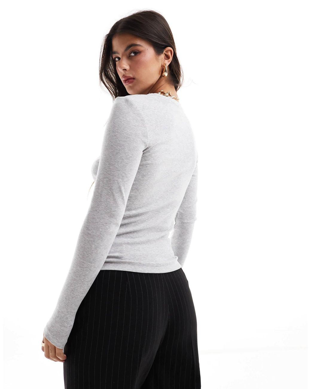 ONLY Gray Long Sleeve Top