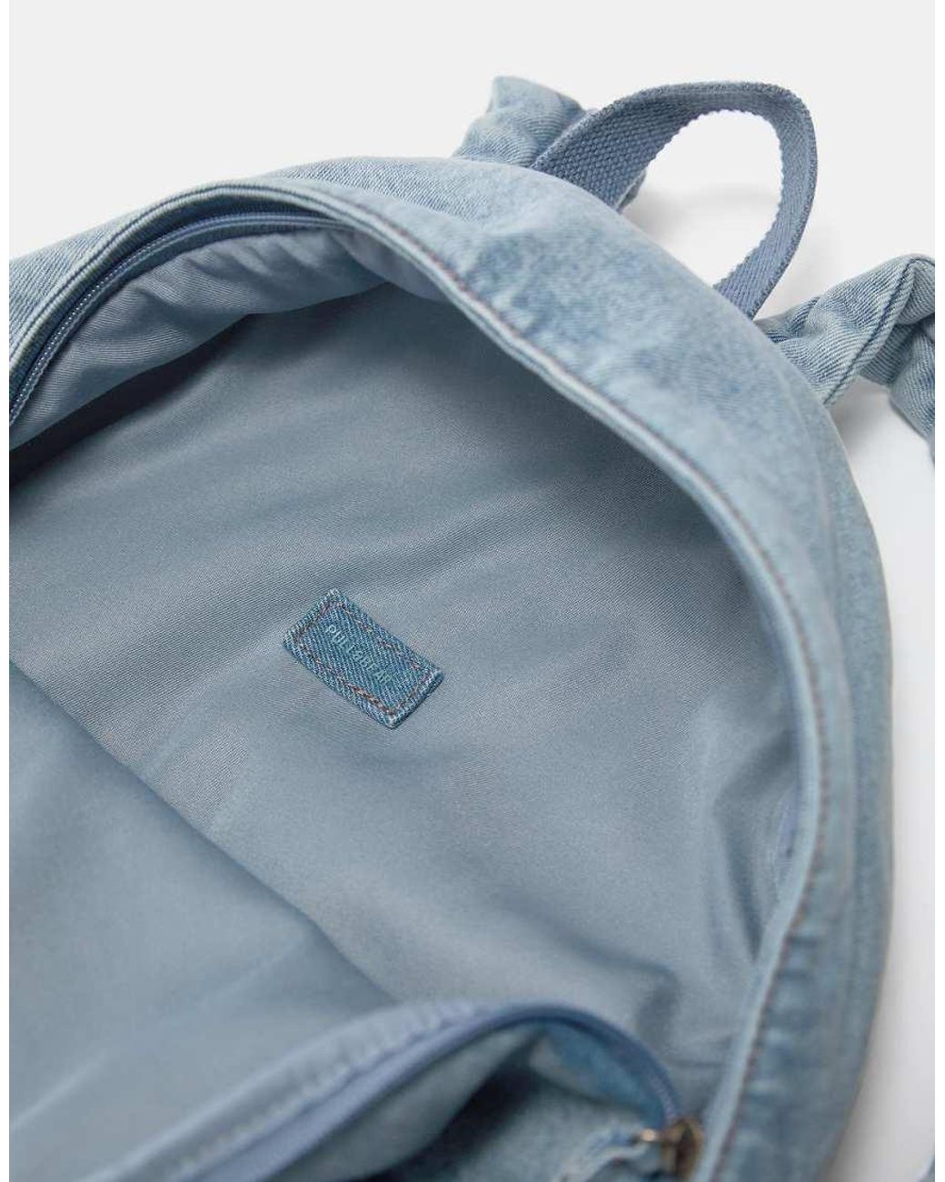 Pull&Bear Blue Denim Backpack