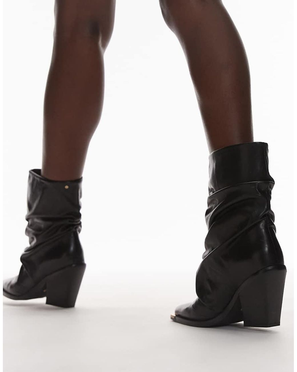 Bronx Black New-Kole Sloucy Mid Ankle Boot
