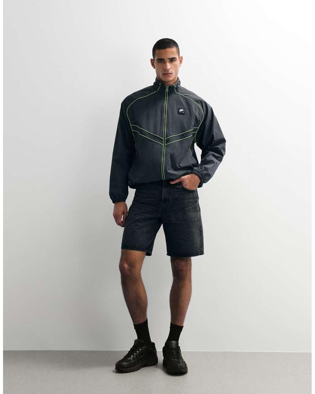 Nike Blue Air Funnel Neck Windrunner Track Jacket for men