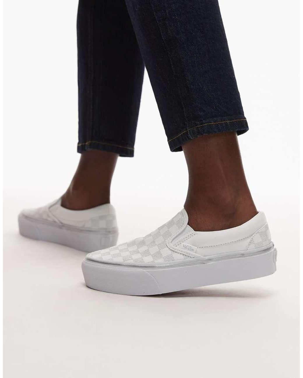 Vans Metallic Classic Platform Slip On Trainers