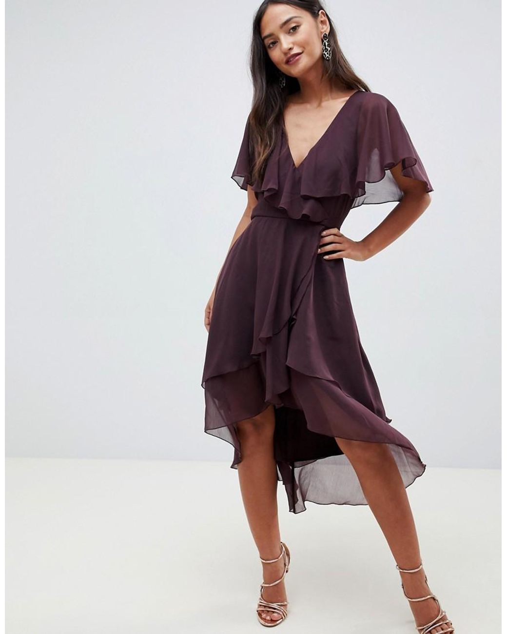 Ladies Womens Stella Bandana Sleeveless Camisole Dip Hem Party Midi Dress Tops