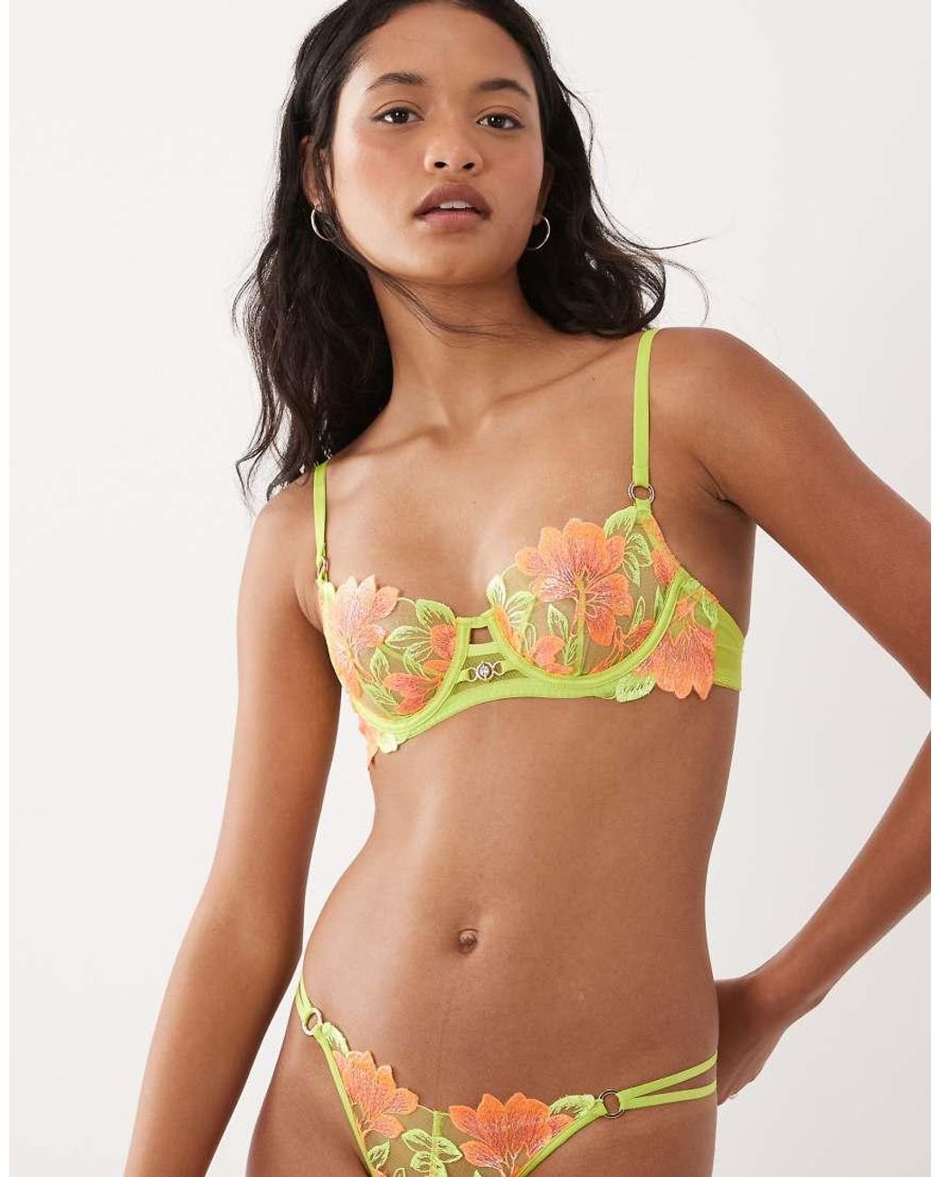 Ann Summers Green Paradise Glow Non Padded Balcony Bra