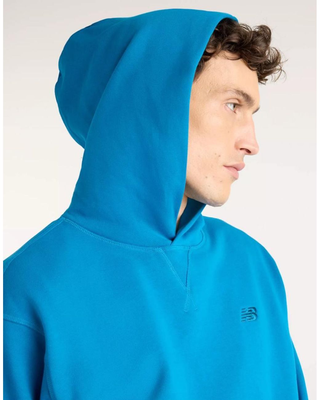 New Balance Blue Athletics French Terry Hoodie for men