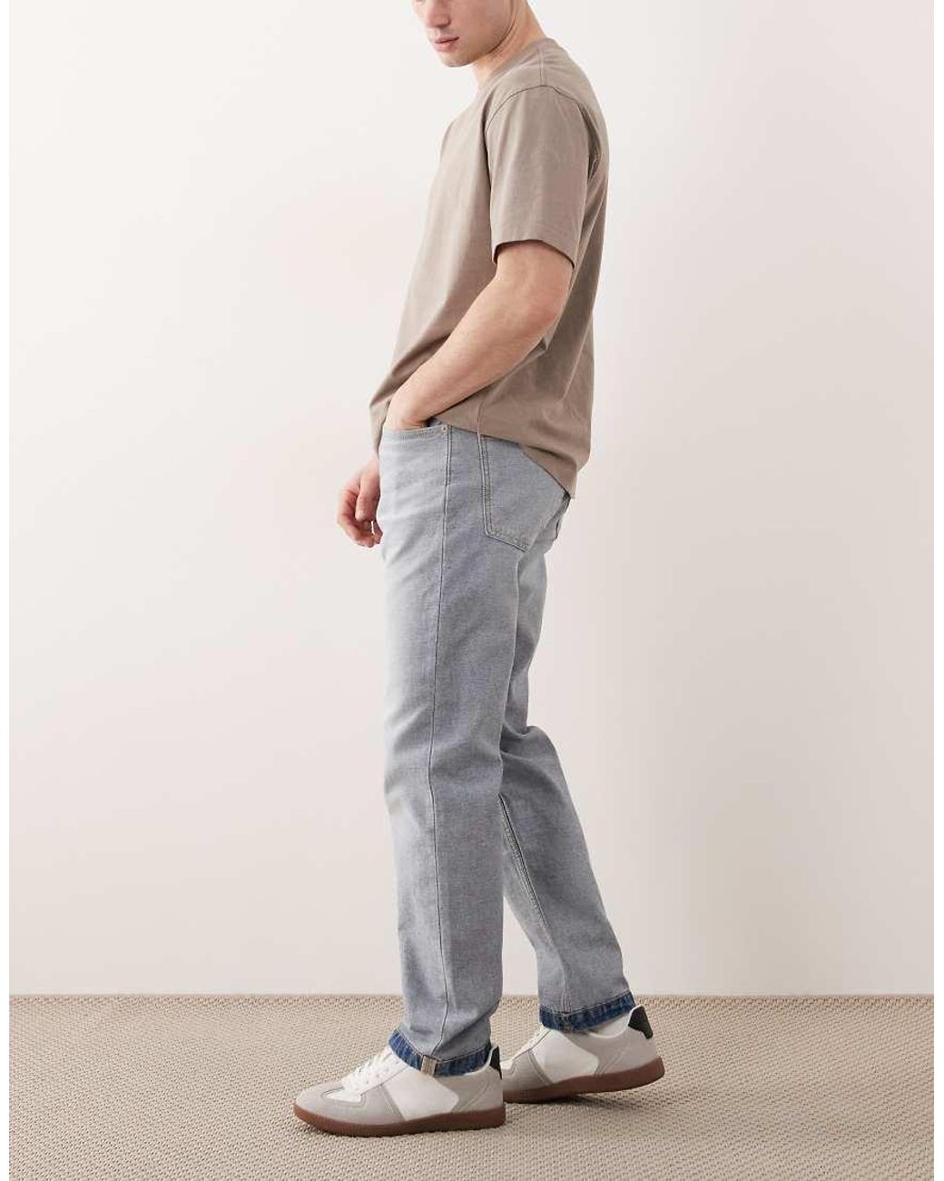 HUGO Natural Hugo Jonah Regular Fit Distressed Denim Jeans for men