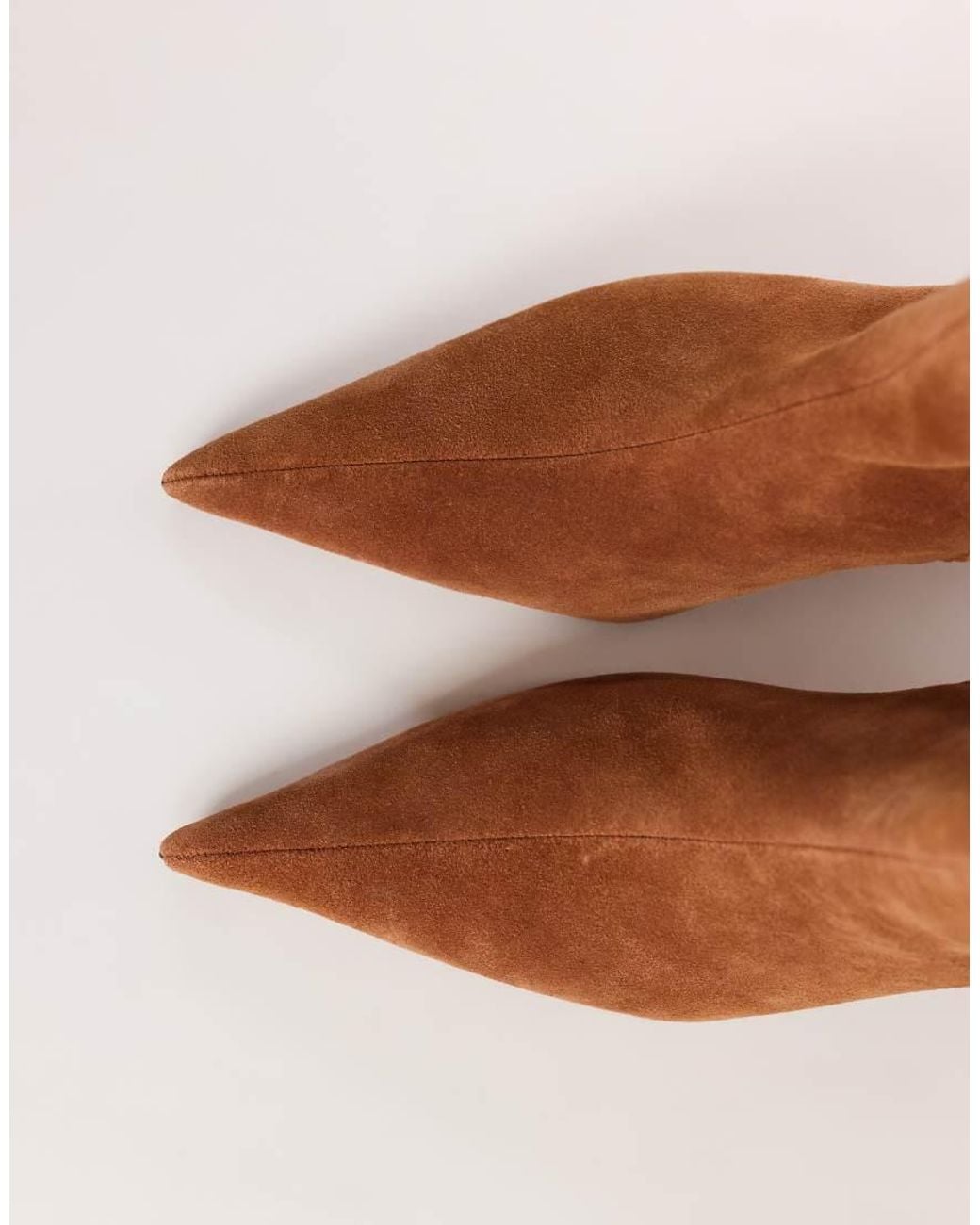 TOPSHOP Brown Kiki Cone Heel Ankle Boots
